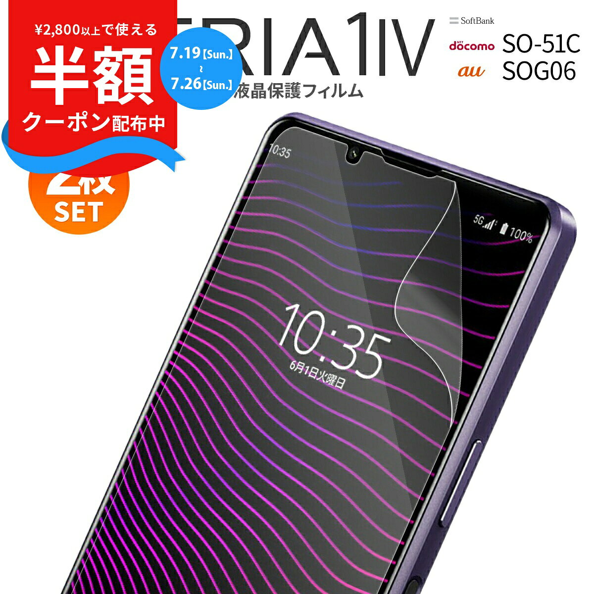  Xperia 1 IV フィルム SO-51C SOG06 液晶保護フィルム スマホ保護 液晶フィルム スマホフィルム指紋防止 人気 おすすめ