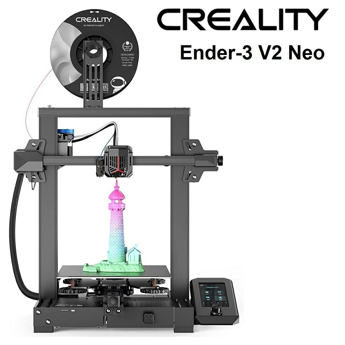 yzCREALITY Ender-3 V2 Neo 3Dv^[ CR^b`xbhxO vr[@\ PCV[go@ {VXe É dA PLA/PETG/ABStBgɑΉ SҌ ƒp FDM 3dv^[