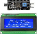 SunFounder 5V 2004 20X4 キャラクタ LCDディスプレイIIC I2C TWIシリアル インターフェイス モジュール LCDモジュールシールド Arduino Uno/Mega2560に適用