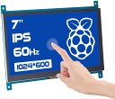 Raspberry Pi 7インチ IPS LCD タッチスクリーン モニター HDMI 1024x600 Raspberry Pi 4 3B 2B 1B + 低消費電力 Windows タッチ ディスプレイ Raspbian Win7 8 10 11 Android/Linux SunFounder(Raspberry Pi ボードは非付属)