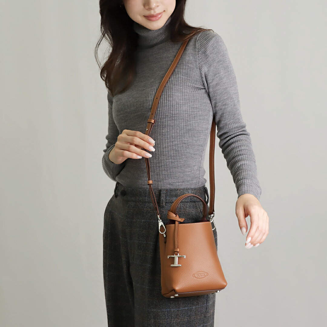 トッズ   レディースバッグ トッズ TOD’S 2WAYバッグ T タイムレス XBWAPAT9000 QRI 9P13 BROWN ブラウン マイクロ