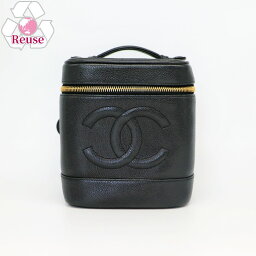 シャネル 【リユース品】 シャネル CHANEL バッグ ポーチ バニティ A01998 ブラック/ゴールド金具