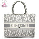 【期間限定価格】 【リユース品】 ディオール DIOR バッグ トートバッグ ブックトート ミディアム グレー 【お取り寄せ】