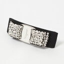 フェラガモ バレッタ 【VARA STRASS】 342759 524894 ブラック×クリスタル（NERO CRYSTAL） FERRAGAMO