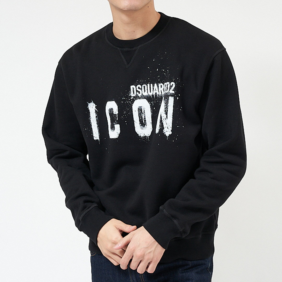 ディースクエアード DSQUARED2 メンズ スウェット トレーナー 【ICON SPRAY】 S79GU0056 900 BLACK