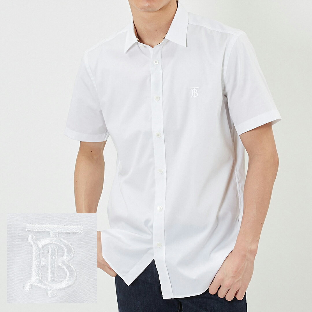 バーバリー バーバリー BURBERRY メンズ 半袖 シャツ 8032313 A1464 WHITE