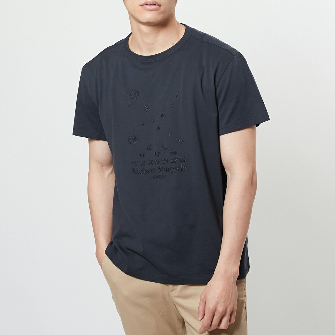 メゾンマルジェラ MAISON MARGIELA メンズ 半袖Tシャツ ナンバリングロゴ S50GC0684 S22816 グレー系(855 CHARCOAL)