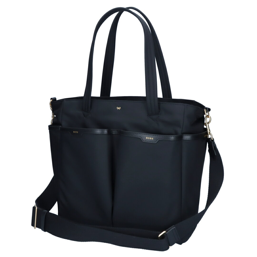 AjnCh}[` ANYA HINDMARCH 2WAYobO g[g }U[YobO LABELLED 152617 BLACK