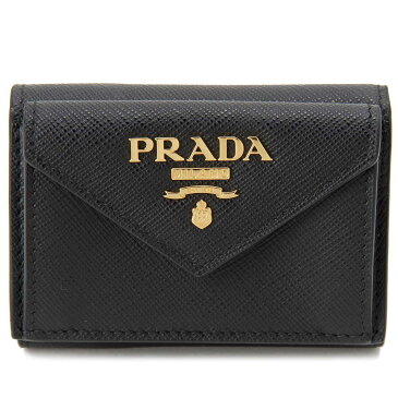 プラダ PRADA 折財布 【SAFFIANO METAL】 1MH021 QWA ブラック(F0002/NERO) 【skl】