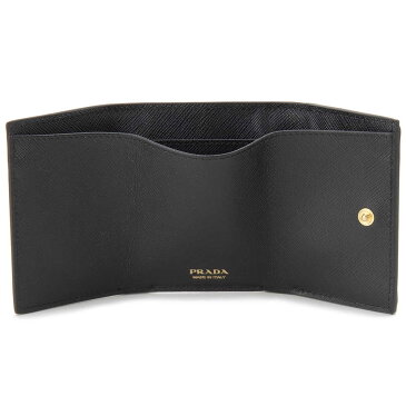 プラダ PRADA 折財布 【SAFFIANO METAL】 1MH021 QWA ブラック(F0002/NERO) 【skl】