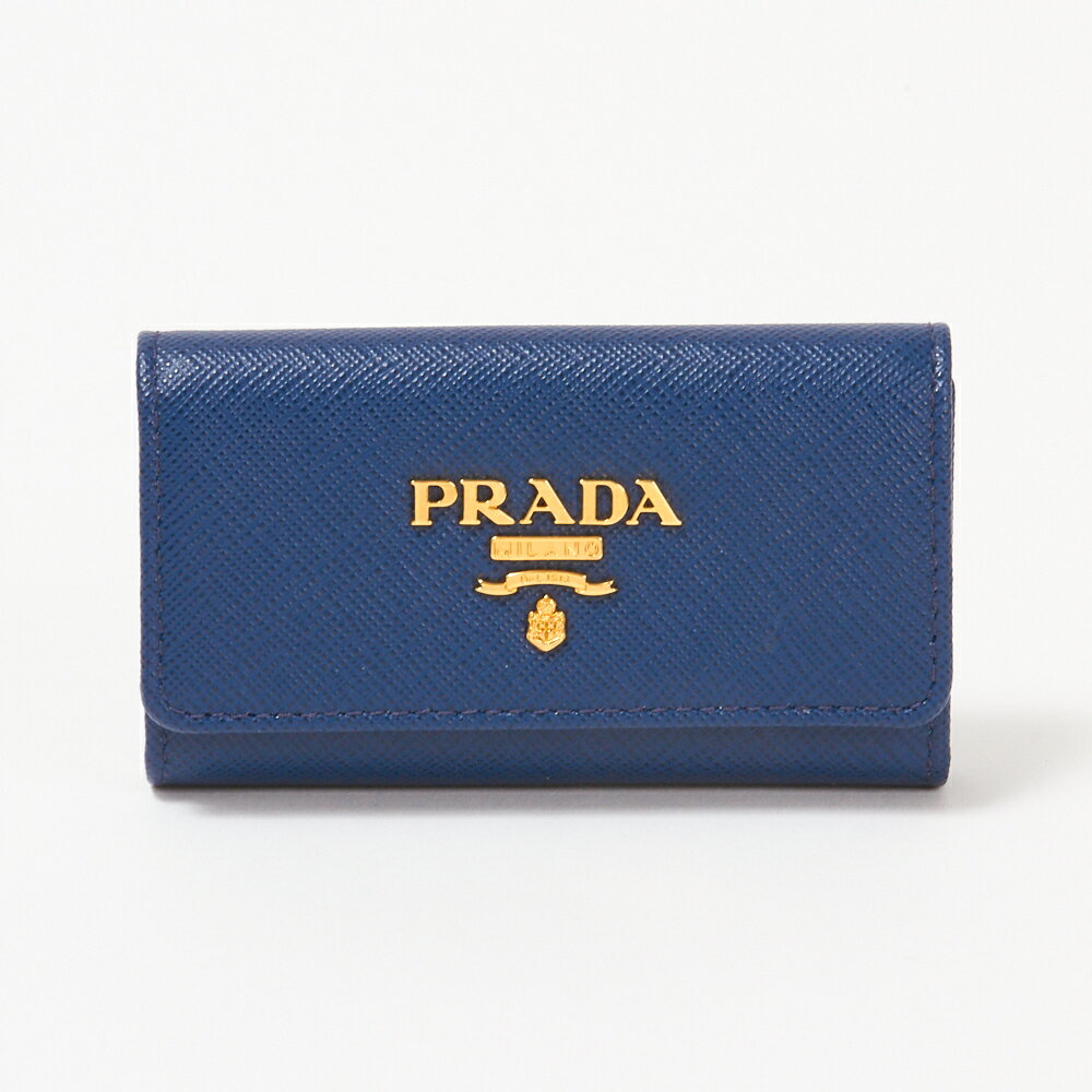 プラダ キーケース プラダ PRADA キーケース 【SAFFIANO METAL】 1PG004 QWA ブルー系(F0016/BLUETTE) 【お取り寄せ】