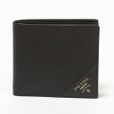 プラダ 財布（メンズ） プラダ 折財布 PRADA 2MO738 QME F0002 NERO 【SAFFIANO METAL】 【お取り寄せ】