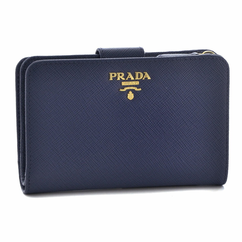 楽天テザーレブランドショッププラダ 財布 折財布 PRADA 1ML225 QWA F0016 BLUETTE 【SAFFIANO METAL ORO】 【お取り寄せ】