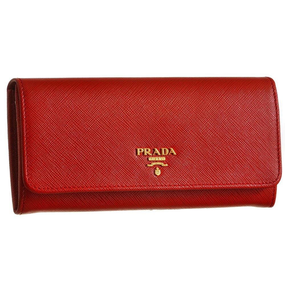 【楽天市場】プラダ PRADA 財布 長財布 1MH132 QWA F068Z FUOCO 【SAFFIANO METAL】：テザーレブランドショップ