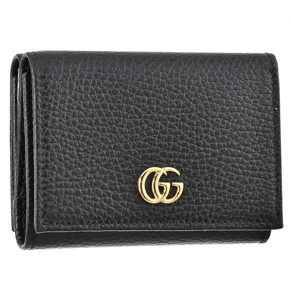 グッチ GUCCI 財布 三つ折財布 474746 CAO0G 1000 ブラック 【PETITE MARMONT】 【skl】