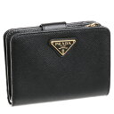 プラダ 革財布 レディース プラダ PRADA 折財布 1ML018 QHH F0002 ブラック(NERO) 【お取り寄せ】