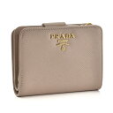 プラダ 財布（レディース） 【5/5(日)0時～24時間限定ポイント5倍】 プラダ PRADA 折財布 1ML018 QWA F0236 ベージュ系(CIPRIA) 【お取り寄せ】