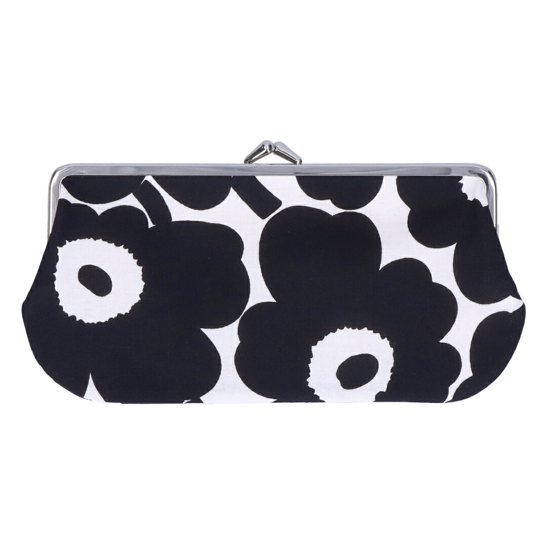 マリメッコ MARIMEKKO がま口型長財布 マルチポーチ MINI UNIKKO SILMALASI KUKKARO 91496 190 BLACK/WHITE 【ゆうパケ可】【同梱不可】【ギフト不可】【RSL】