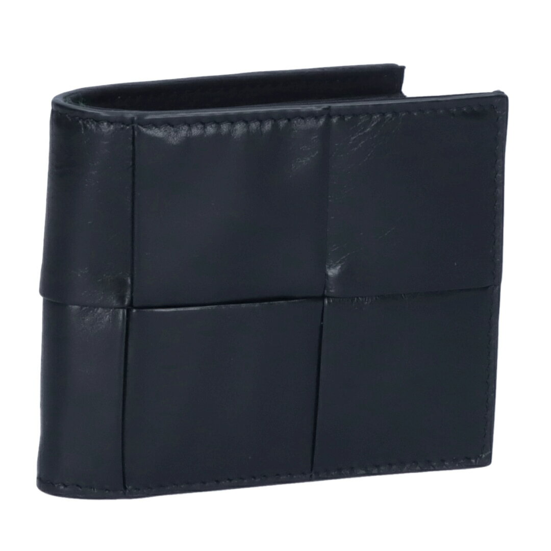 ボッテガ・ヴェネタ 二つ折り財布（メンズ） ボッテガヴェネタ BOTTEGA VENETA メンズ 折財布 二つ折り財布 マキシイントレチャート 690964 VCQ72 ブラック(8803 BLACK-SILVER)