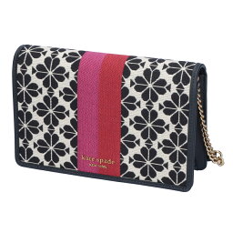 ケイトスペード　ポシェット ケイトスペード KATE SPADE チェーンウォレット ショルダーバッグ SPADE FLOWER JACQUARD STRIPE PWR00447 250 CREAM MULTI