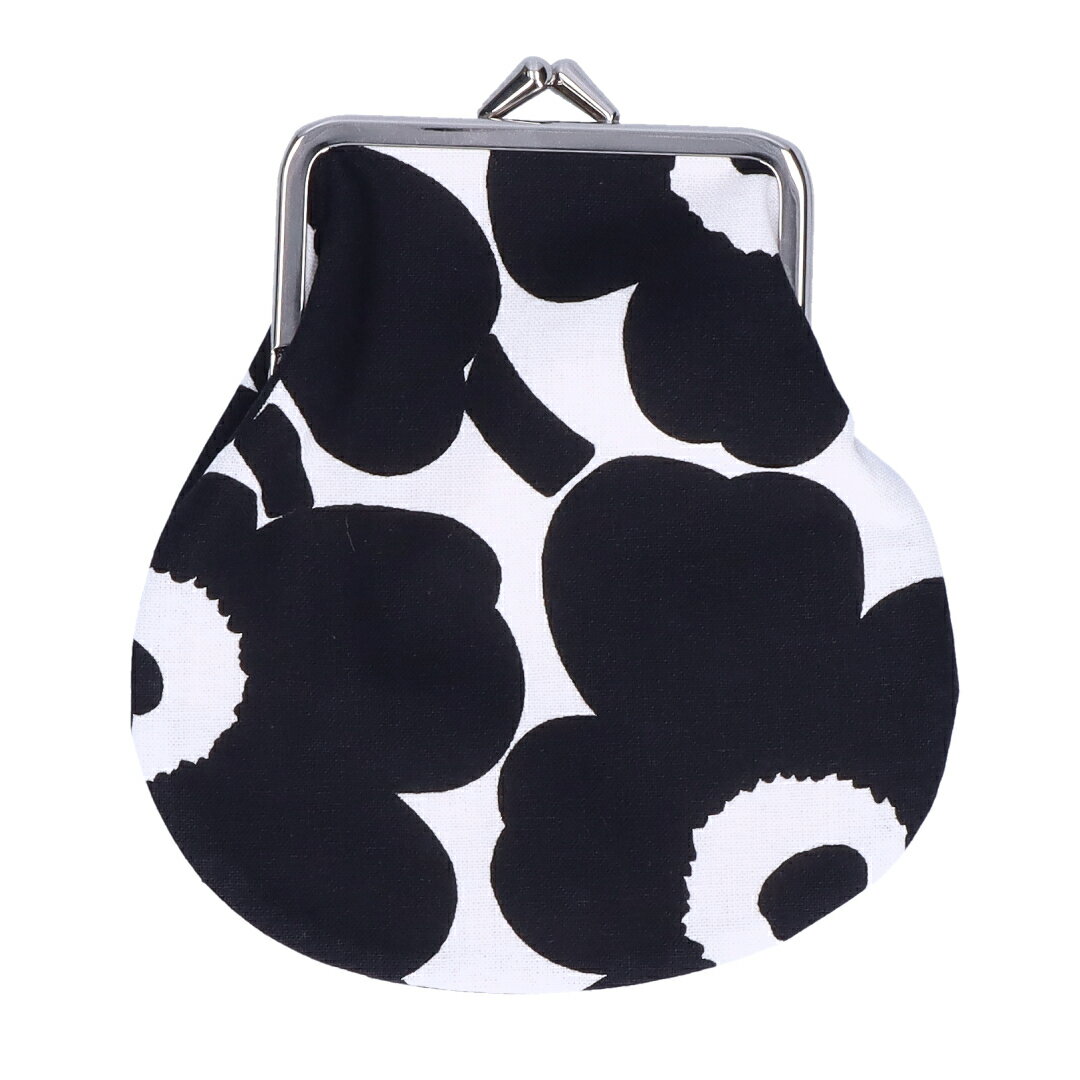 マリメッコ MARIMEKKO 小銭入れ がま口 ポーチ MINI UNIKKO PIENI KUKKARO 91495 190 BLACK/WHITE 【ゆうパケ可】【同梱不可】【ギフト不可】【RSL】