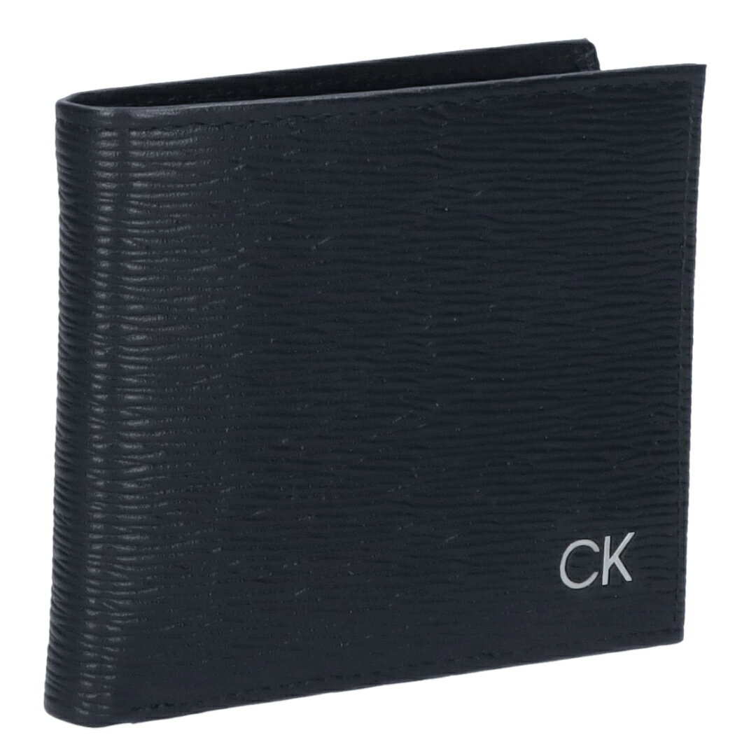 カルバンクライン CALVIN KLEIN メンズ 折財布 二つ折り 小銭入れ付き 31CK130008 ブラック(BLACK)