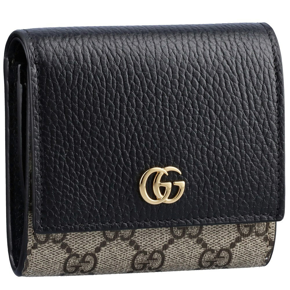 グッチ 財布（レディース） グッチ 折財布 【GGマーモント：GG MARMONT】 598587 17WAG ブラック(1283 NERO) GUCCI