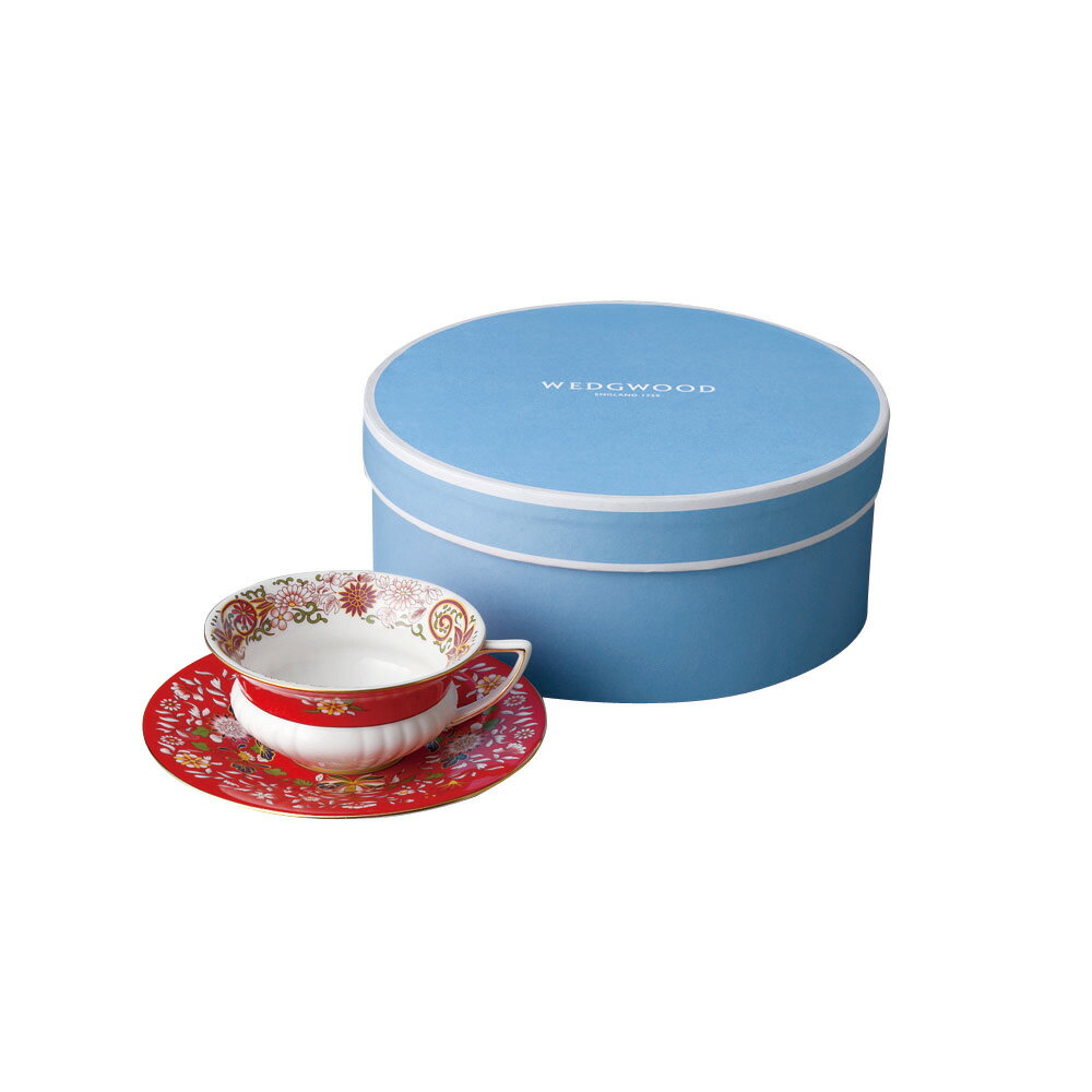 ウェッジウッド ティーカップ ウェッジウッド WEDGWOOD 洋食器 ティーカップ＆ソーサー ハーレクインコレクション ワンダーラスト 200cc クリムゾンオリエント 【お取り寄せ】