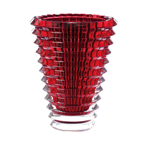 バカラ ベース 花瓶 アイ オーバル レッド 【バカラ：Baccarat】 【お取り寄せ】のサムネイル