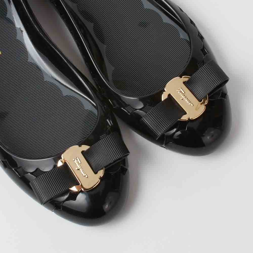 フェラガモ パンプス フラットシューズ ラバーシューズ FERRAGAMO JELLY　0688557 ブラック（NERO） 【shl】【pps】【zkk】【sws】