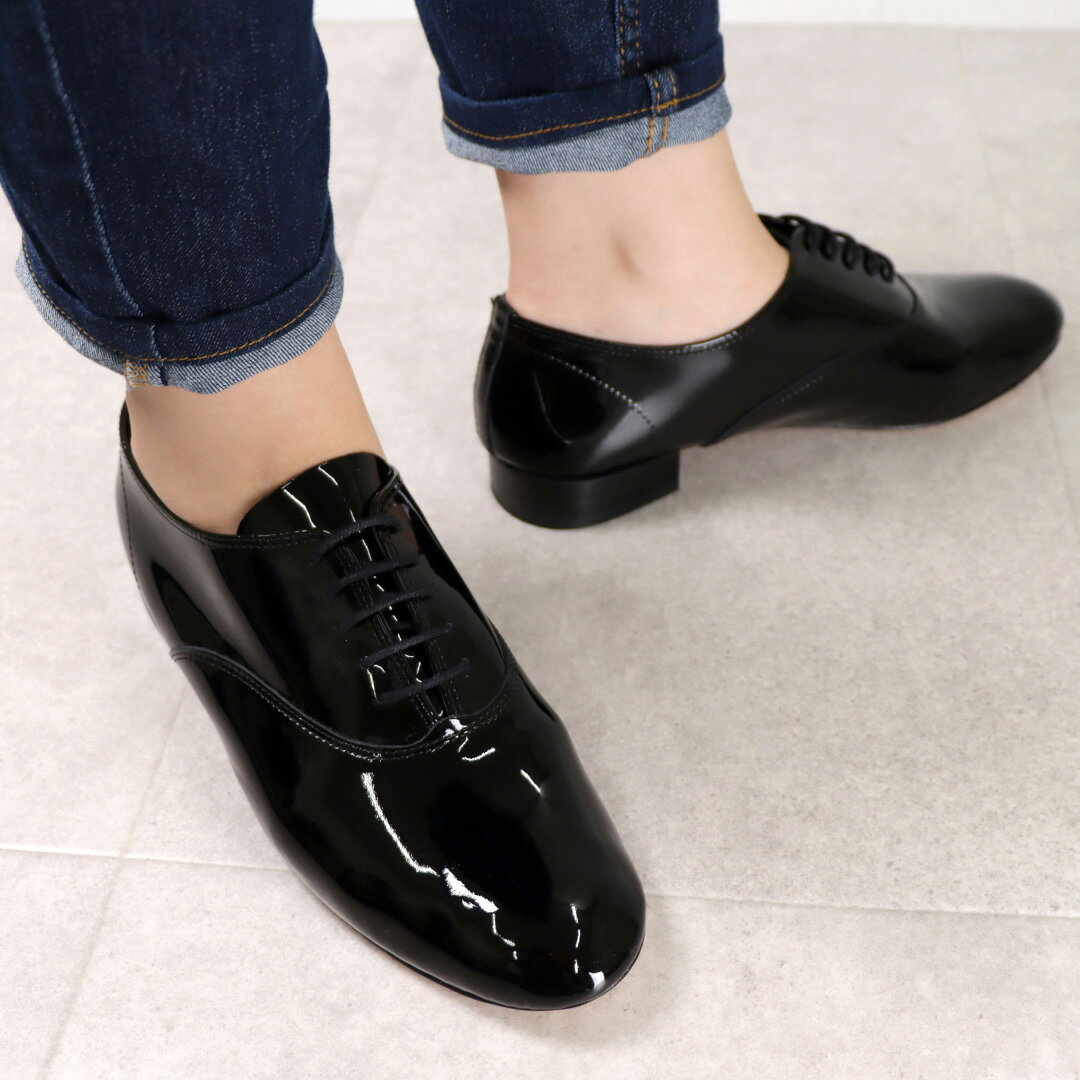 レペット レディースシューズ レースアップシューズ REPETTO V377V VERNIS エナメル ブラック 【ZIZI：ジジ】 【New Size】 1