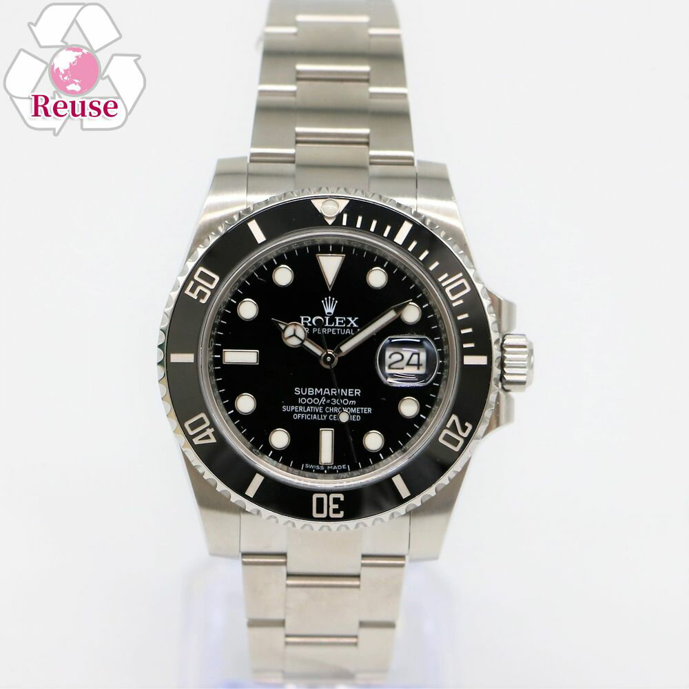 サブマリーナ 腕時計 ロレックス（メンズ） 【リユース品】 ロレックス ROLEX 腕時計 メンズウォッチ サブマリーナ デイト 116610 文字盤ブラック 【お取り寄せ】