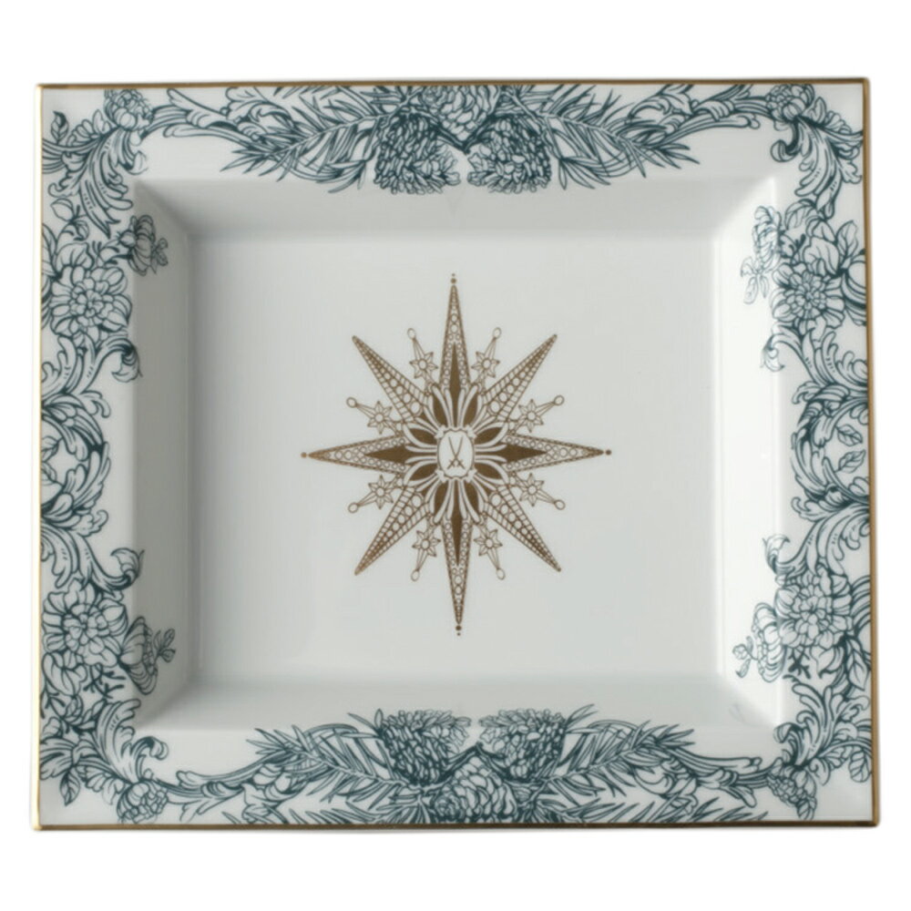 【24日0時〜82h限定ポイント5倍】【予約会対象品】 マイセン MEISSEN トレイ コモノイレ M クリスマススター 79A940 ゴールド/グリーン 【お取り寄せ】(3)