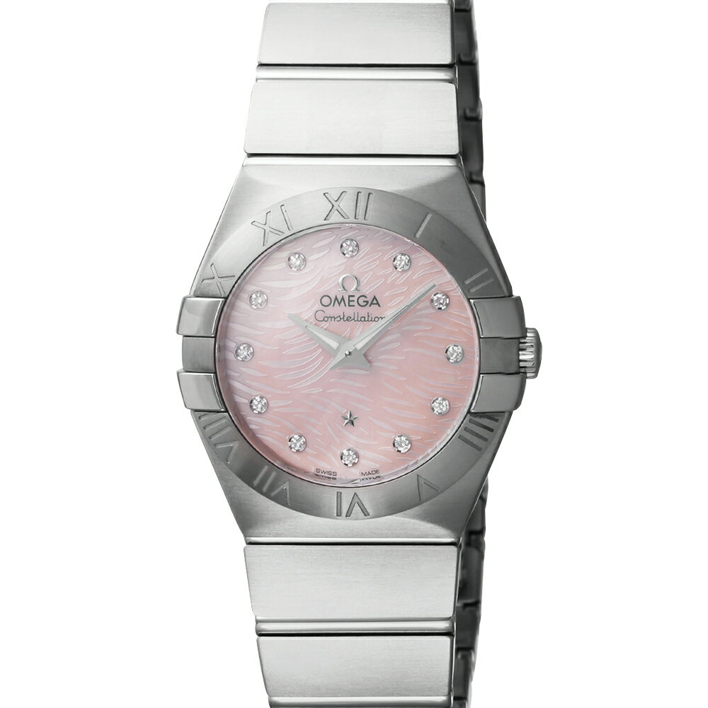 【20日20時〜4h限定ポイント5倍】【予約会対象品】 オメガ OMEGA 腕時計 レディースウォッチ コンステレーション 123.10.27.60.57.002 文字盤/ピンク ベルト/シルバー 【お取り寄せ】