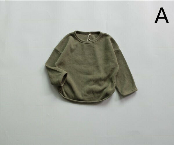 素色 - 子供 長袖 Tシャツ 綿100％ トップス キッズ カットソー 無地 シンプル 80 90 100 110 120 130cm 男女兼用 保育園 幼稚園 通園 通学 秋冬 春 インナー ナチュラルカラー グリーン ライトパープル ベージュ
