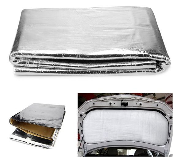 【大判サイズ】ヒートプロテクトシート 断熱マット エンジンルーム ボンネット裏 DIY 簡単施工 防音シ..