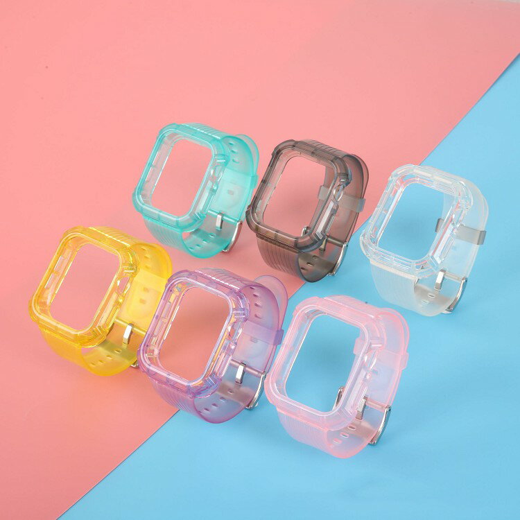 【メール便送料無料】アップルウォッチ バンド+保護ケース一体型 セット 耐衝撃 高品質 apple watch バンド 保護ケースseries6,SE,5,4,...