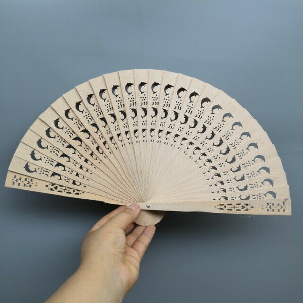 【扇子 木製 レース彫り】ハンドメイド ナチュラル 和風 洋風 おしゃれ 無地 扇子 木製扇子 折りたたみ..