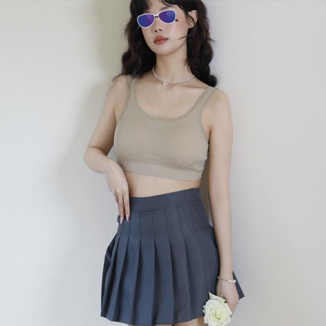 ブラトップ サスペンダー 美背中 胸パッド付き レディース ファッション