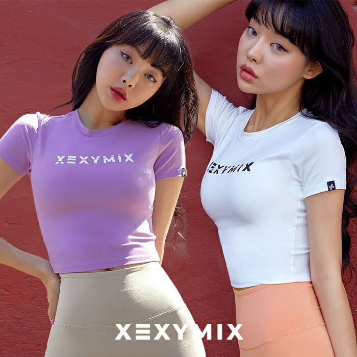 Xexymix XA5203T 半袖 ゼクシィミックス ヨガウェア 女性らしい 着回し カットソー かわいい カジュアル おしゃれ ヨガトップス スタイリッシュ フィットネス ピラティス スポーツウェア