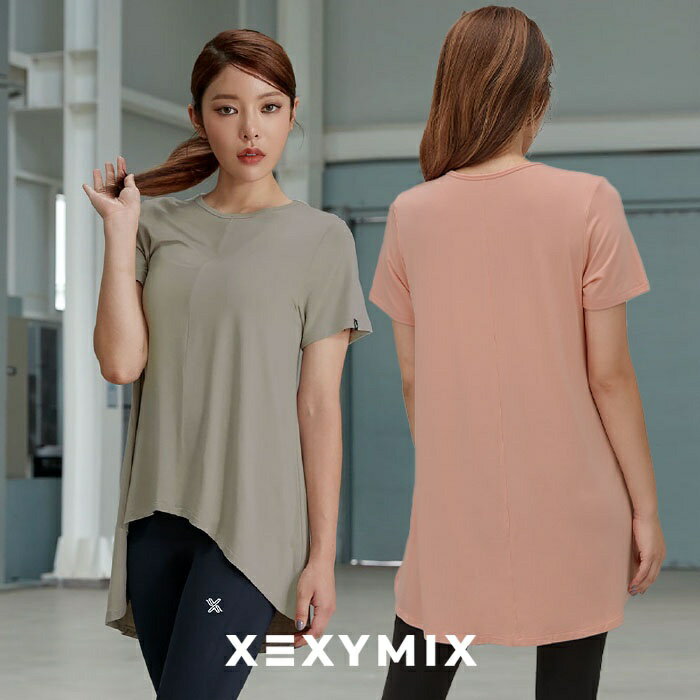 Xexymix XA5221T 半袖 ゼクシィミックス ヨガウェア 女性らしい 着回し カットソー かわいい カジュアル おしゃれ ヨガトップス スタイリッシュ フィットネス ピラティス スポーツウェア