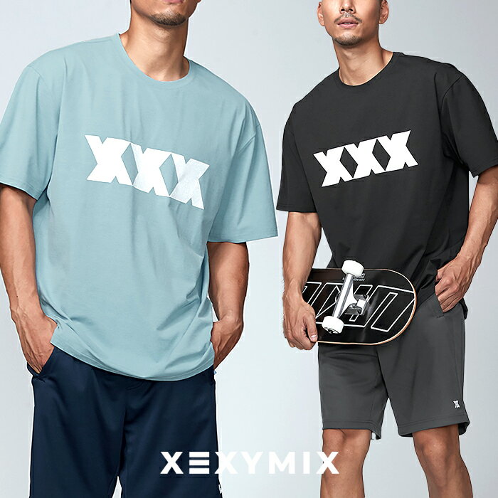 【アウトレットセール25％OFF】xexymix ゼクシィミックス スポーツウェア Mens メンズ XT1001 Tトリプルエックス 半袖 Tシャツ トップス ストレッチ フィットネス ジム トレーニング ワークアウト ランニング outlet