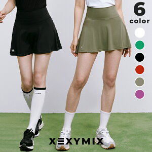 xexymix ゼクシィミックス ゼクシーミックス ゴルフ ゴルフウェア GOLF フレア スカート レギンス付き ボトムス スポーツ 韓国 おしゃれ かわいい ブランド XP9216G