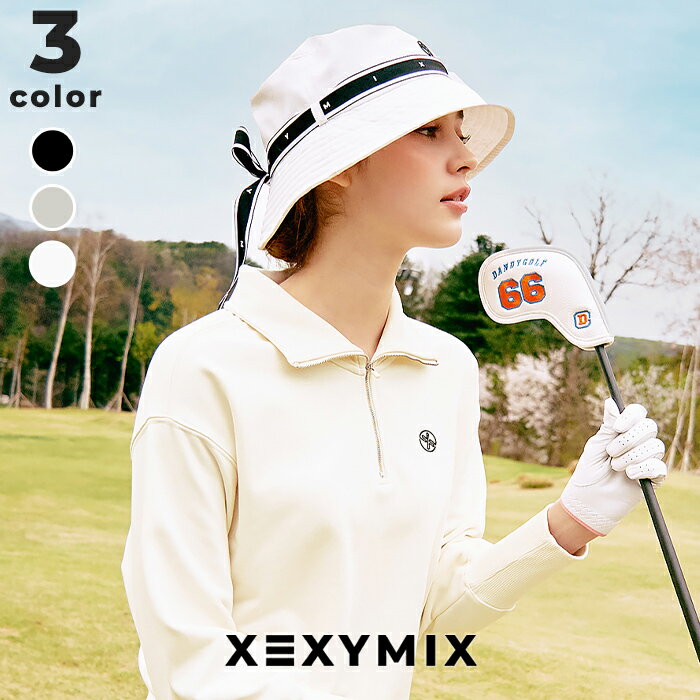 ゼクシィミックス xexymix ゴルフ ウェア レディース ゴルフウェア レディース GOLF バケットハット リボン付き ゴルフキャップ 帽子 ゴルファー ゴルフ女子 韓国 ゴルフ おしゃれ ゴルフ かわいい ゴルフ ブランド ゼクシーミックス gab221n