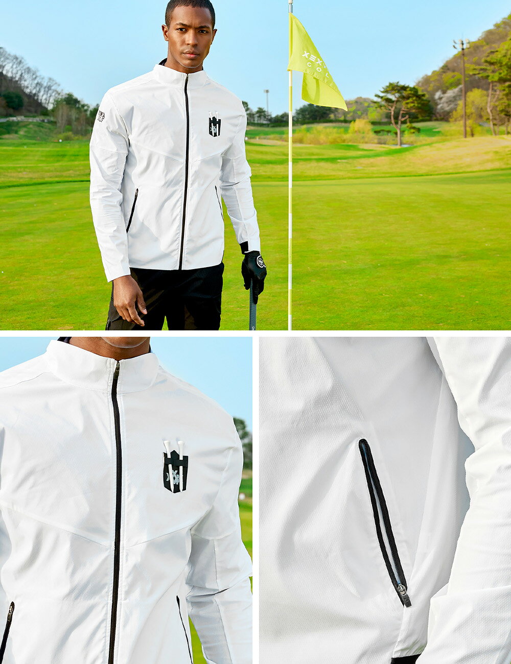 ゼクシィミックス メンズ xexymix mens ウィンドブレーカー ジャケット アウター ゴルフウェア メンズ ゴルフ スポーツウェア メンズ トレーニングウェア メンズ フィットネスウェア メンズ ランニングウェア メンズ ジムウェア メンズ ゼクシーミックス go2232h 速乾