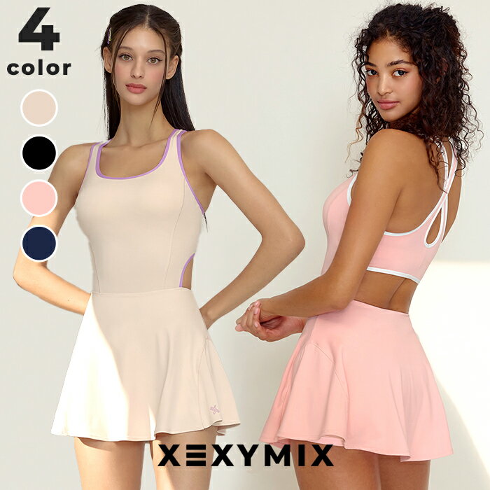 【クーポン利用で35%OFF】ゼクシィミックス xexymix 水着 レディース スイムウェア レディース ワンピース 紫外線 UVカット プール 海水浴 水陸両用 夏 涼しい 吸汗速乾 WO8001G アウトレット outletのサムネイル