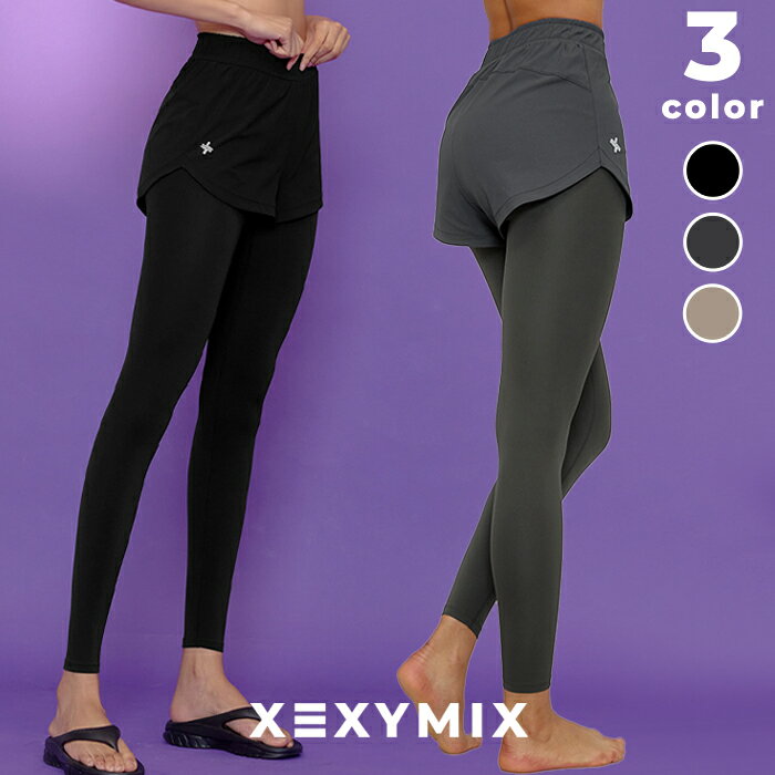 【クーポン利用で15%OFF】ゼクシィミックス xexymix 水陸両用 スポーツレギンス ヨガレギンス ヨガウェア ピラティス スポーツウェア レディース トレーニングウェア レディース フィットネスウェア スイムウェア 水着 ゼクシーミックス WP9209 アウトレット outletのサムネイル
