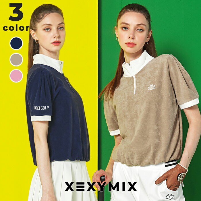 ゼクシィミックス xexymix ゴルフ ウェア レディース ゴルフウェア レディース GOLF 半袖 トップス ゴルファー ゴルフ女子 韓国 ゴルフ おしゃれ ゴルフ かわいい ゴルフ ブランド ゼクシーミックス XGFHZ02H2のサムネイル