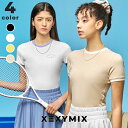 【OUTLET】ゼクシィミックス xexymix 半袖 Tシャツ テニスウェア ヨガウェア トップス スポーツウェア レディース トレーニングウェア レディース フィットネスウェア レディース ランニングウェア ジムウェア ゼクシーミックス XTFST02H2【60】