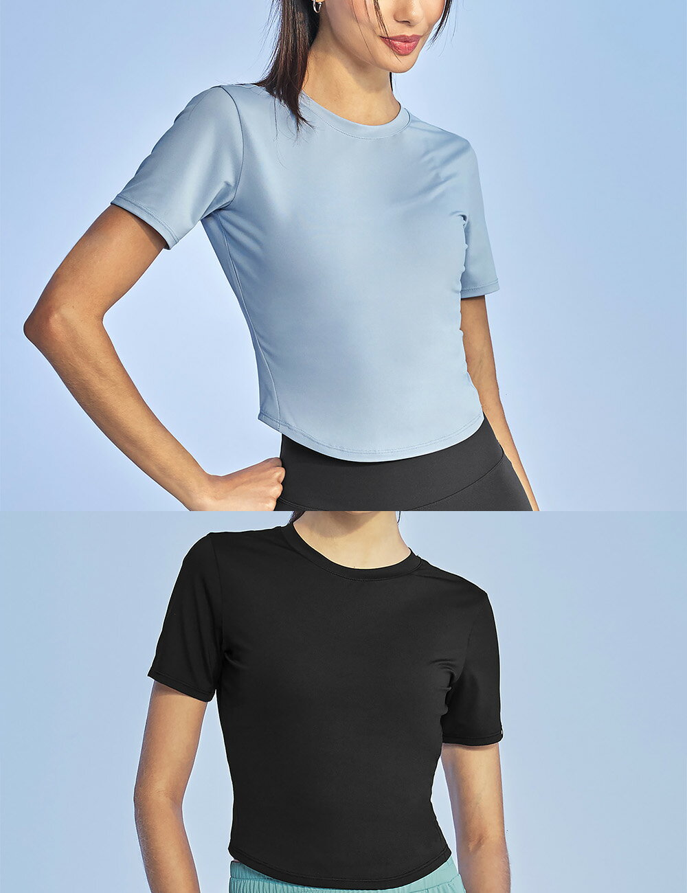 ゼクシィミックス xexymix 半袖 Tシャツ クロップド丈 ヨガウェア トップス ヨガト...